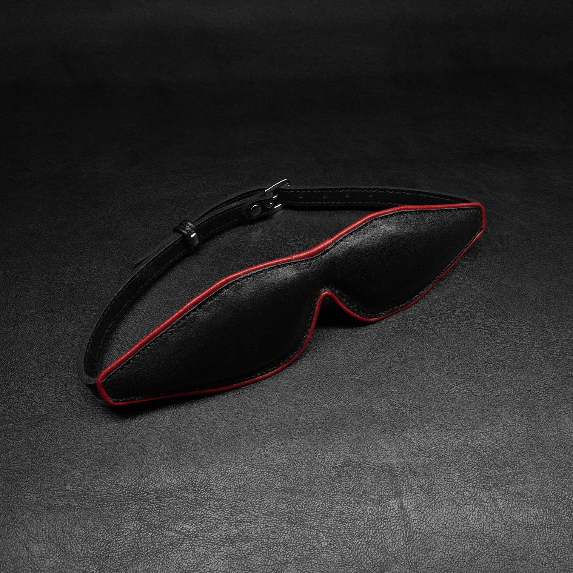 No-Peek Leather Blindfold By Kink - Image 6