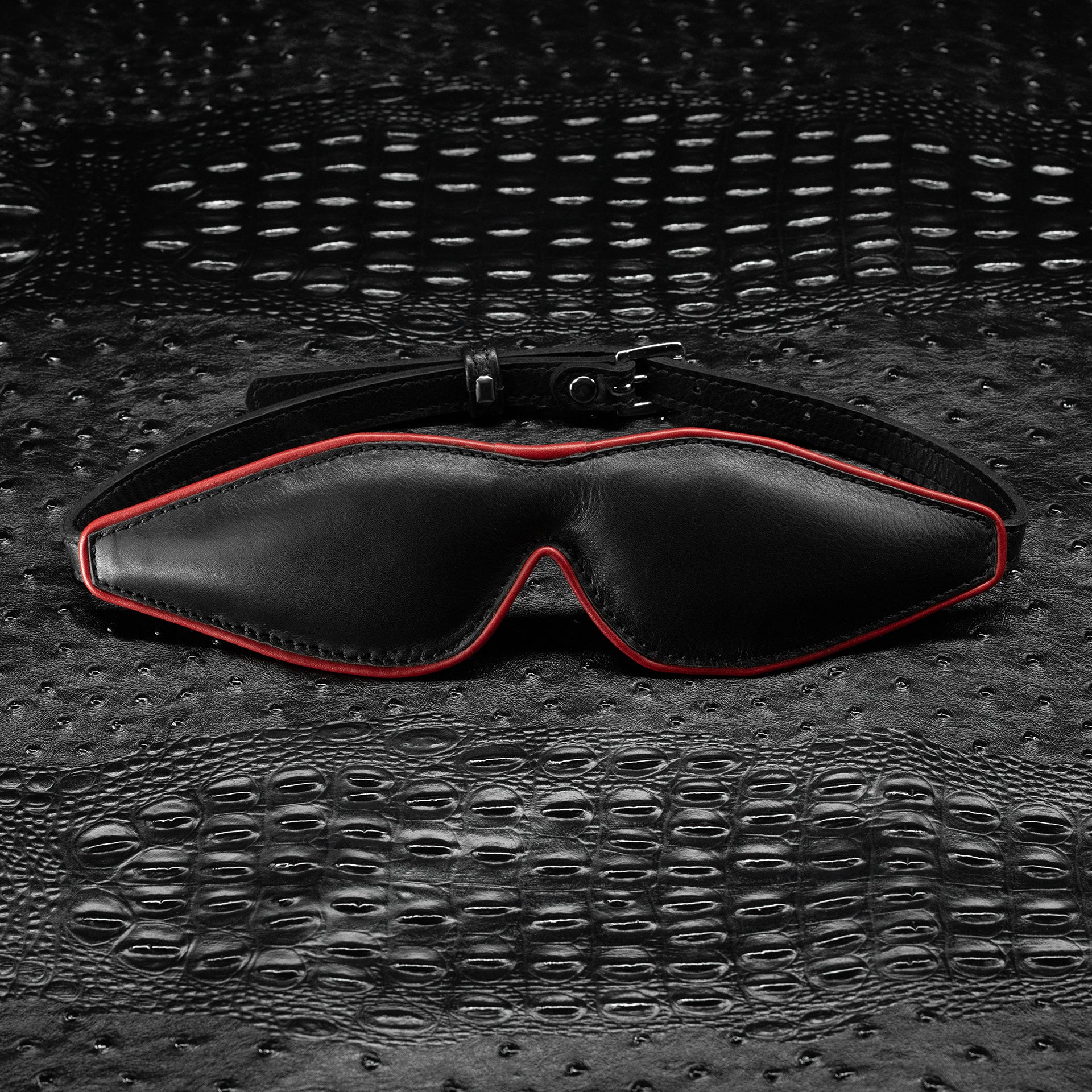 No-Peek Leather Blindfold By Kink - Image 8