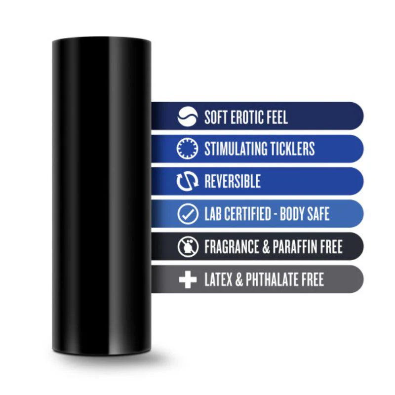 Blush M for Men Stroke Sleeve Reversible Stroker Black - Image 6