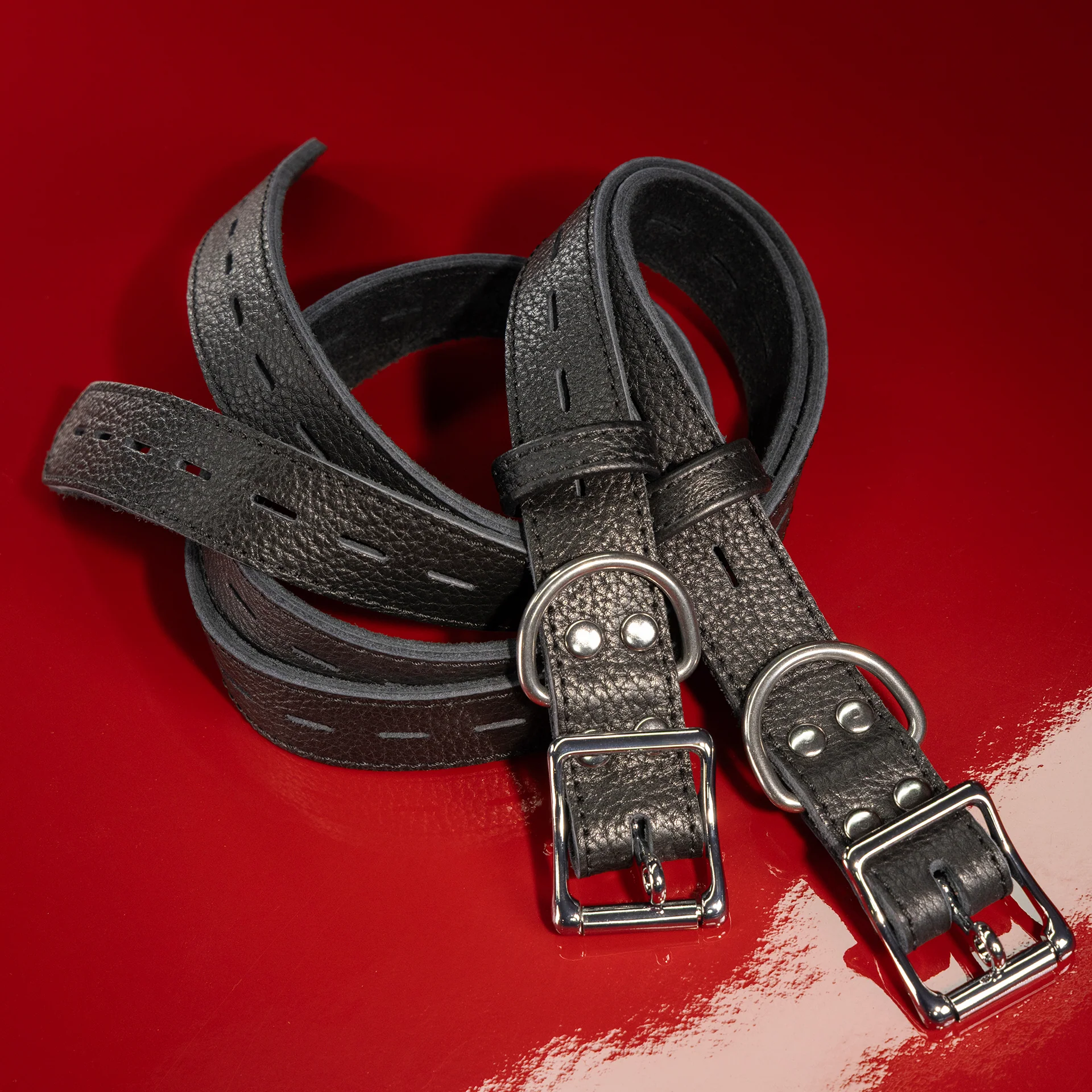 Leather Bondage Belt Pairs - Image 10