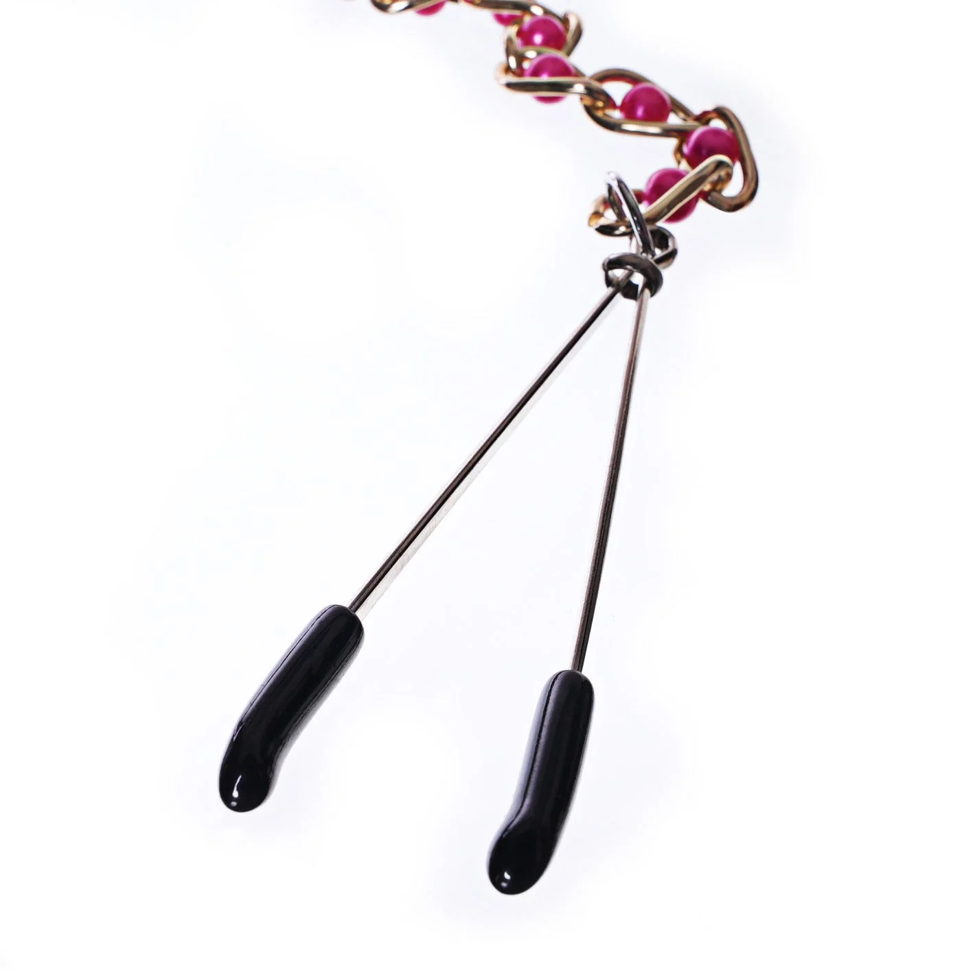 Nipple Clamps with Red Ball Chain By Kink - Image 6
