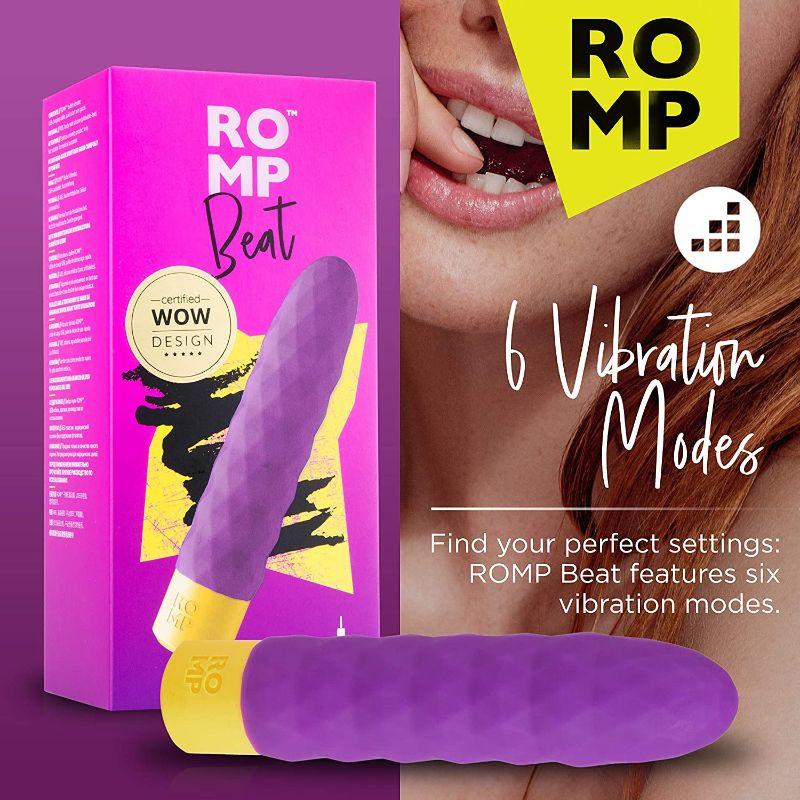 ROMP Beat Rechargeable Silicone Bullet Vibrator Light Purple - Image 4