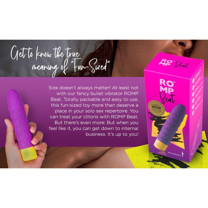 ROMP Beat Rechargeable Silicone Bullet Vibrator Light Purple - Image 8