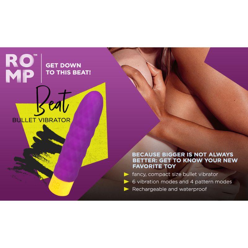 ROMP Beat Rechargeable Silicone Bullet Vibrator Light Purple - Image 9