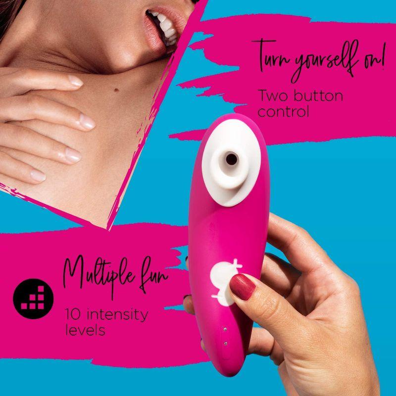 ROMP Shine Rechargeable Silicone Pleasure Air Clitoral Vibrator Pink - Image 3