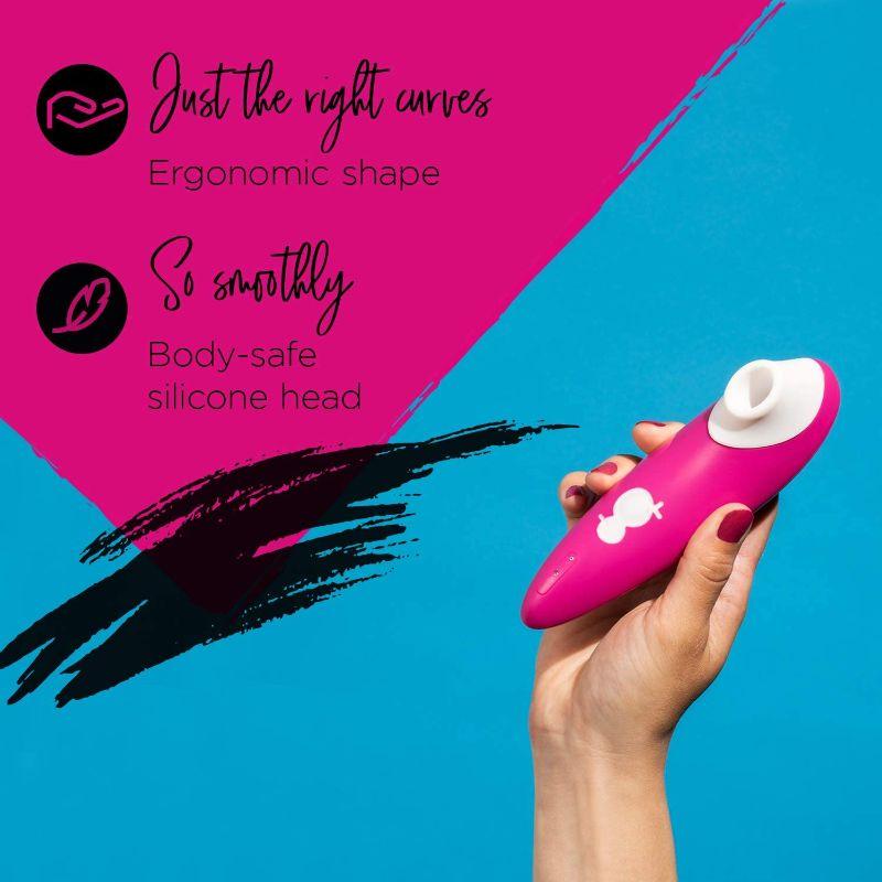 ROMP Shine Rechargeable Silicone Pleasure Air Clitoral Vibrator Pink - Image 4