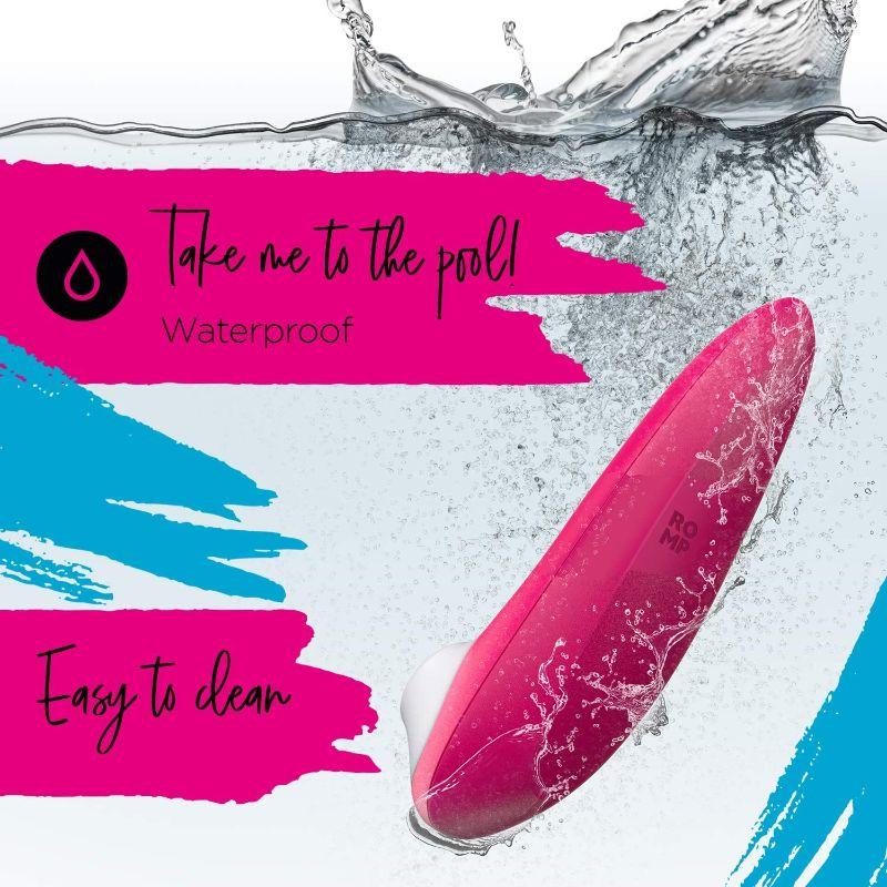 ROMP Shine Rechargeable Silicone Pleasure Air Clitoral Vibrator Pink - Image 6