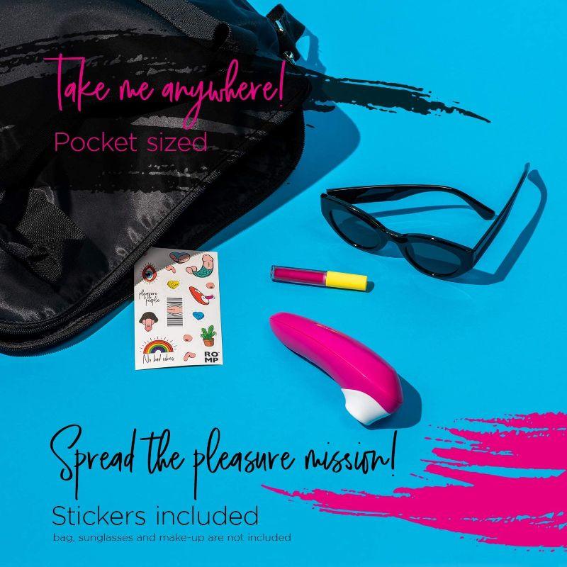 ROMP Shine Rechargeable Silicone Pleasure Air Clitoral Vibrator Pink - Image 7