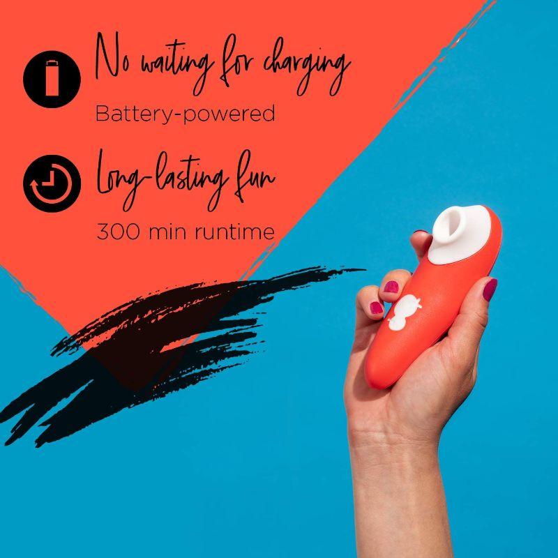 ROMP Switch Silicone Pleasure Air Clitoral Vibrator Orange - Image 3