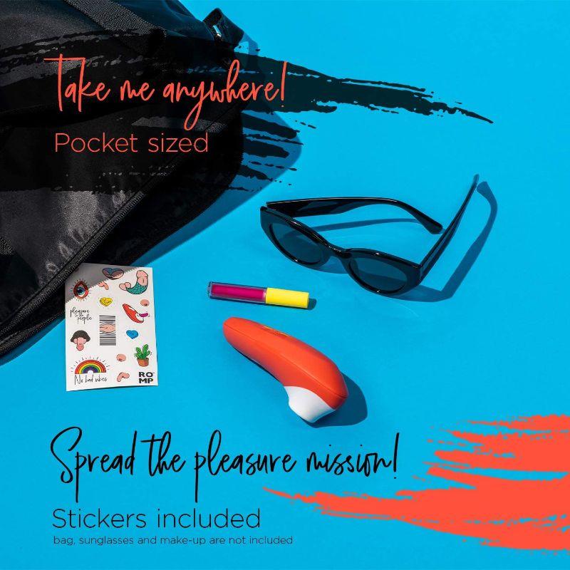 ROMP Switch Silicone Pleasure Air Clitoral Vibrator Orange - Image 5