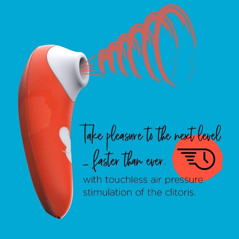 ROMP Switch Silicone Pleasure Air Clitoral Vibrator Orange - Image 6