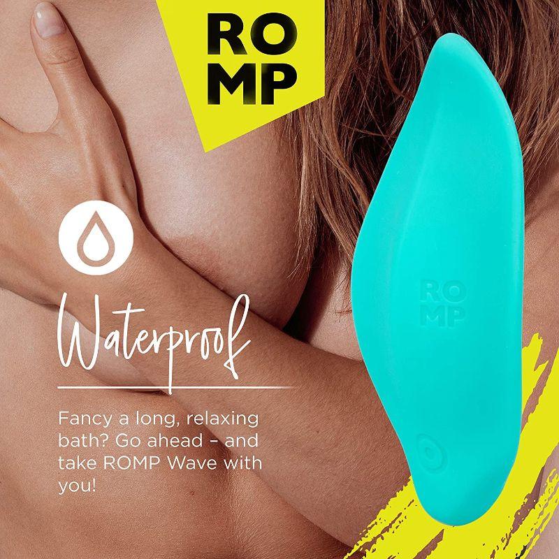 ROMP Wave Rechargeable Silicone Lay-On Vibrator Mint - Image 3