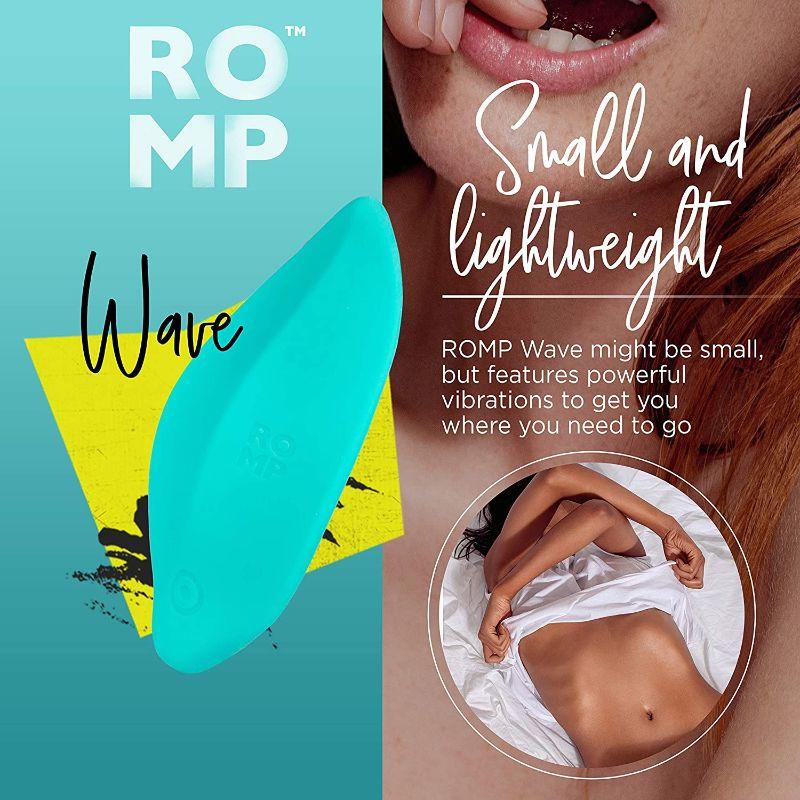 ROMP Wave Rechargeable Silicone Lay-On Vibrator Mint - Image 6