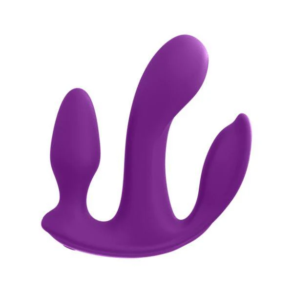 Pipedream 3Some Total Ecstasy Triple Stimulation Silicone Vibrator Purple - Image 11