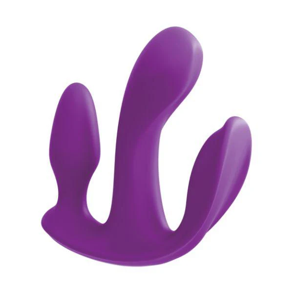 Pipedream 3Some Total Ecstasy Triple Stimulation Silicone Vibrator Purple - Image 3