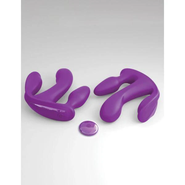 Pipedream 3Some Total Ecstasy Triple Stimulation Silicone Vibrator Purple - Image 8